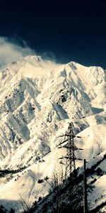 Nature,Mountains,Vertex,Pillar,Post,Tower,Wire,Tops,Wires,Japan