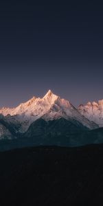 Nature,Night,Twilight,Snow,Mountain,Vertex,Top,Dusk,Landscape