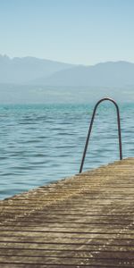 Soledad,Naturaleza,Mar,Muelle,Muchacha,Niña