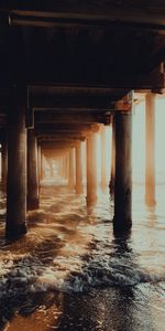 Nature,Pier,Sunlight,Tunnel,Waves,Beach