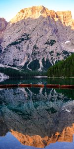 Nature,Reflection,Mountains,Boats,Landscape