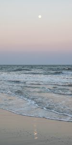 Nature,Reflection,Waves,Sea,Moon,Beach