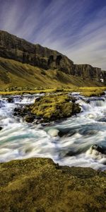 Nature,Rivers,Mountains,Rocks,Flow,Stream,Iceland