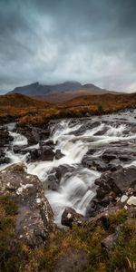 Nature,Rivers,Stones,Waterfall,Flow,Fog