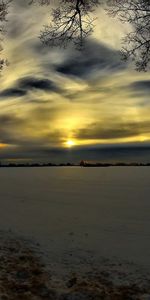 Domaine,Les Dérives,Route,Soir,Dérives,Champ,Nature,Neige,Gel,Hiver