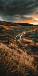 Nature,Road,Field,Hills