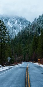 Nature,Road,Snow,Forest,Winter