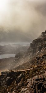 Nature,Rock,Fog,Break,Precipice,Stone