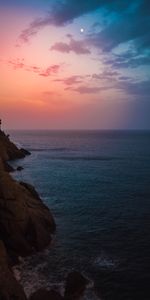 Nature,Rock,Horizon,Shore,Bank,Dusk,Water,Twilight,Sea