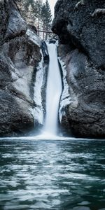 Nature,Rock,Waterfall,Break,Precipice,Water,Ice