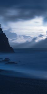 Nature,Rocks,Coast,Night,Dark