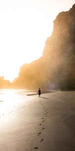 Nature,Rocks,Coast,Silhouette,Sunlight,Beach