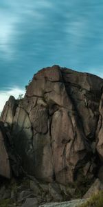 Nuages,Soir,Arbres,Les Rochers,Roches,Nature