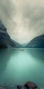 Naturaleza,Las Rocas,Rocas,Un Barco,Bote,Cuesta,Pendiente,Valle,Lago