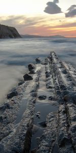 Nature,Les Rochers,Roches,Coucher De Soleil,Mer,Paysage