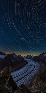 Nature,Rocks,Road,Starry Sky,Twisting,Torsion