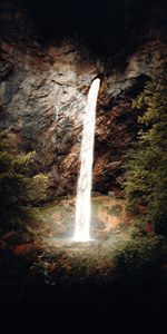 Nature,Rocks,Waterfall,Flow,Stream,Stone,Dark