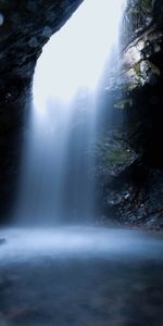 Nature,Rocks,Waterfall,Water,Spray,Cave