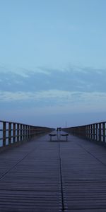 Nuages,Nature,Quai,Couchette,Bancs,Mer