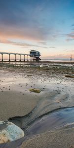 Nature,Sea,Pier,Dawn,Beach