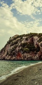 Nature,Sea,Rock,Shore,Bank,Boat