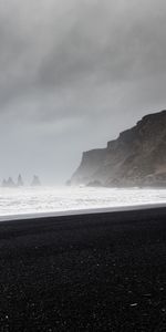 Nature,Sea,Rocks,Shore,Bank,Landscape,Fog,Beach