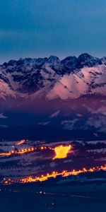 Montañas,Polonia,Brillar,Luz,Montes De Cárpatos,Tatras,Cárpatos,Naturaleza,Puesta Del Sol