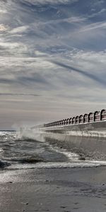 Nature,Shore,Bank,Fencing,Gain,Amplification,City,Enclosure,Waves,Sea,Wall