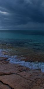 Nature,Shore,Bank,Plate,Mainly Cloudy,Overcast,Slabs,Sea,Darkness