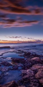 Nature,Shore,Bank,Spain,Sunset,Stones,Sea