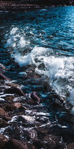 Nature,Shore,Bank,Waves,Stones,Spray