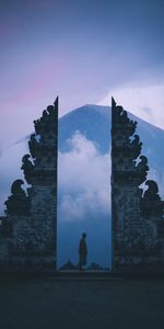 Nature,Silhouette,Loneliness,Bali,Gate,Goal,Fog,Indonesia