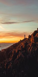 Nature,Sky,Building,Slope,Rocks,Lighthouse