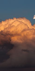 Nature,Sky,Clouds,Evening,Moon