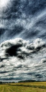 Nature,Sky,Clouds,Field,Grey