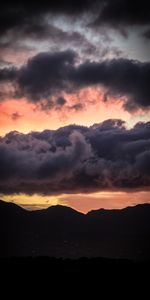 Naturaleza,Puesta Del Sol,Cielo,Nubes,Las Colinas,Montañas,Colinas