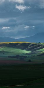 Nature,Sky,Clouds,Horizon,Field,Hills