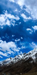 Nature,Sky,Clouds,Mountain,Top,Snow Covered,Snowbound,Vertex