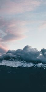 Nature,Sky,Clouds,Mountains,Vertex,Tops