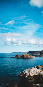 Nature,Sky,Clouds,Rocks,Horizon,Sea