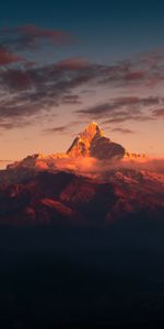 Nature,Sky,Clouds,Vertex,Top,Himalayas,Mountains