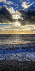 Nature,Sky,Horizon,Coast,Pebble,Sea