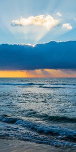 Nature,Sky,Horizon,Shore,Bank,Waves