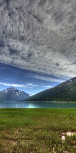 Nature,Sky,Mountains,Alaska,Lake Eklutna,Lake Ecluthna,Hdr