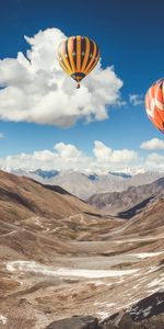 Naturaleza,Cielo,Montañas,Nubes,Globos