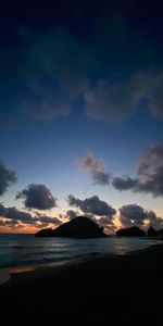 Nature,Sky,Mountains,Clouds,Coast,Sunset