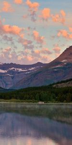 Nature,Sky,Mountains,Clouds,Lake,Evening,Air