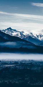 Nature,Sky,Mountains,Fog