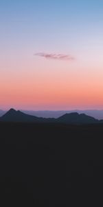 Nature,Sky,Mountains,Horizon,Sunset,Fog