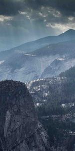 Nature,Sky,Mountains,Shine,Fog,Light